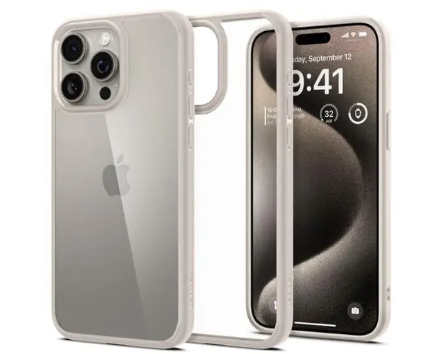 Husa pentru Apple iPhone 15 Pro, Spigen, Ultra Hybrid, Bej