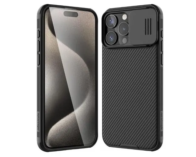 Husa pentru Apple iPhone 16 Pro, Nillkin, CamShield Pro, Neagra
