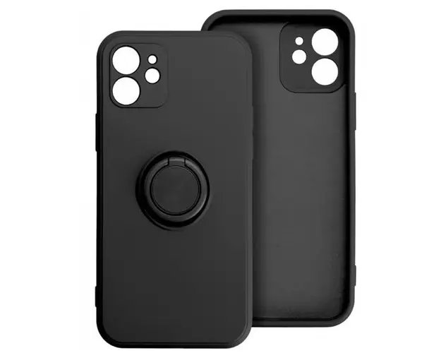 Husa pentru Apple iPhone 16 Pro, OEM, Silicone Ring, Neagra