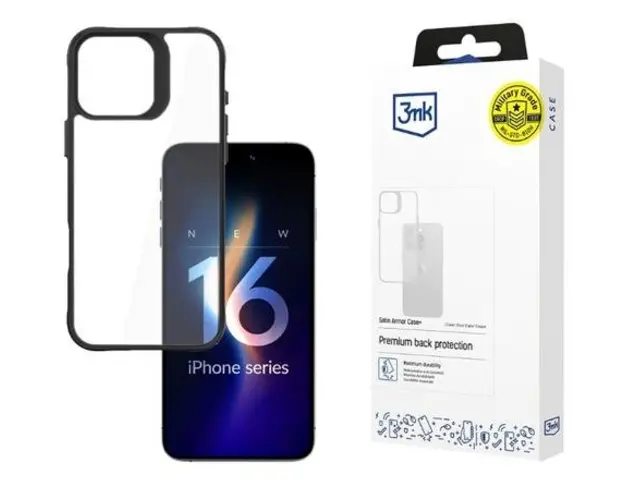 Husa pentru Apple iPhone 16 Pro Max, 3MK, Satin Armor Case+, Transparenta