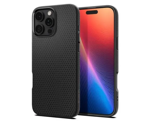 Husa pentru Apple iPhone 16 Pro, Spigen, Liquid Air Matte, Neagra