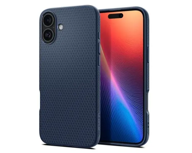 Husa pentru Apple iPhone 16, Spigen, Liquid Air, Bleumarin