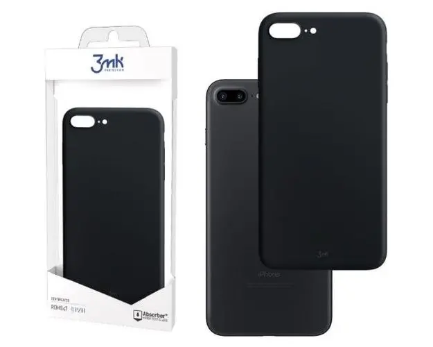 Husa Protectie Spate 3MK Matt pentru Apple iPhone 8 Plus / 7 Plus (Negru)