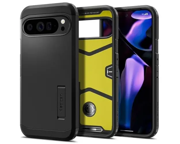 Husa pentru Google Pixel 9 Pro XL, Spigen, Tough Armor, Neagra