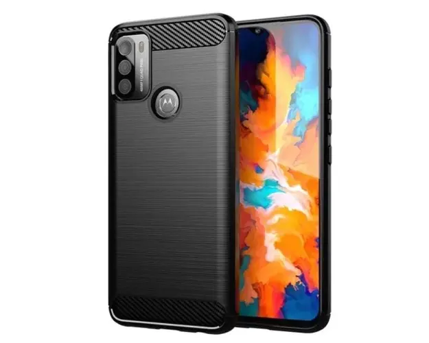 Husa pentru Motorola Edge 50 Pro, OEM, Carbon, Neagra