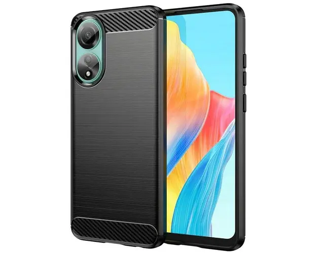 Husa pentru Oppo A58 4G, OEM, Carbon Pro, Neagra