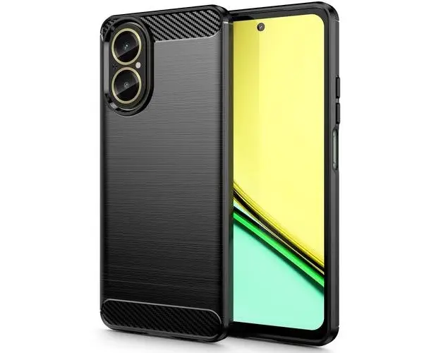 Husa pentru Realme C67 4G, Tech-Protect, Carbon, Neagra