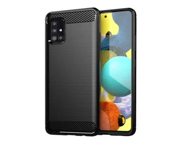 Husa pentru Samsung Galaxy A71 A715, OEM, Carbon, Neagra
