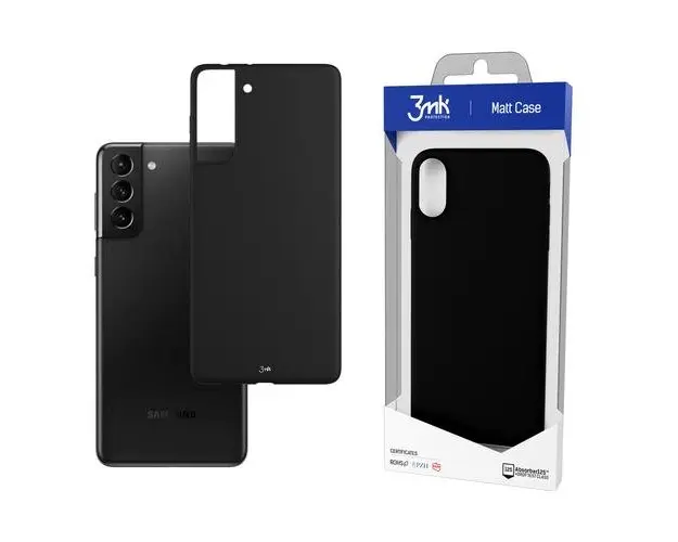 Husa pentru Samsung Galaxy S21 5G G991, 3MK, Matt, Neagra