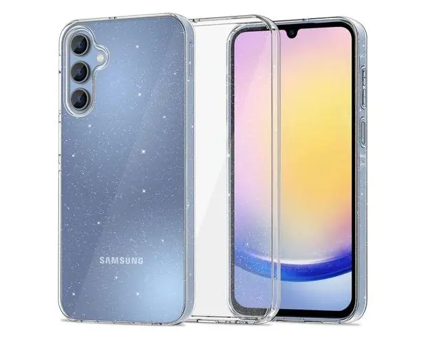 Husa pentru Samsung Galaxy A25 A256, Tech-Protect, Flexair Glitter, Transparenta