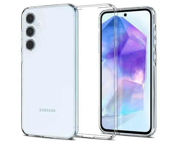 Husa pentru Samsung Galaxy A55 5G, Spigen, Liquid Crystal, Transparenta