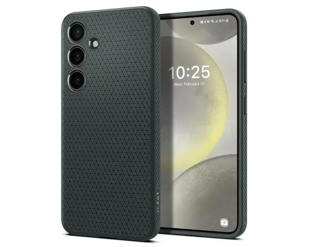 Husa pentru Samsung Galaxy S24 S921, Spigen, Liquid Air, Verde