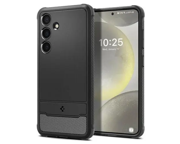 Husa pentru Samsung Galaxy S24 S921, Spigen, Rugged Armor, Neagra ACS07346