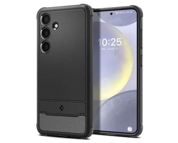 Husa pentru Samsung Galaxy S24+ S926, Spigen, Rugged Armor, Neagra ACS07326