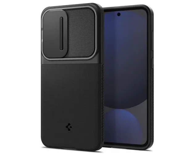 Husa pentru Samsung Galaxy S24 FE S721, Spigen, OPTIK ARMOR, Neagra