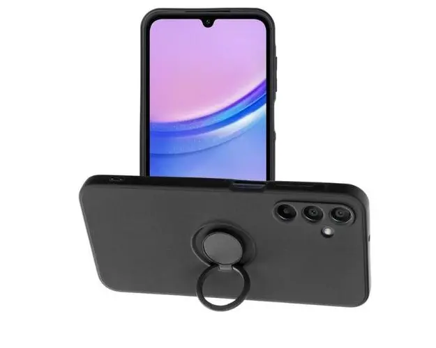 Husa pentru Samsung Galaxy A15 5G A156 / A15 A155, OEM, Silicone Ring, Neagra