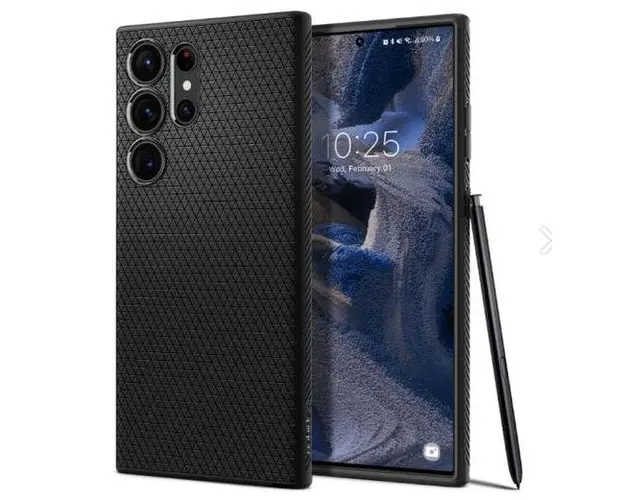 Husa Protectie Spate Spigen Liquid Air ACS05614 pentru Samsung Galaxy S23 Ultra S918 (Negru)