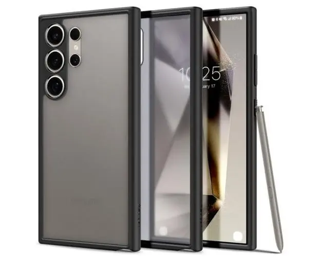 Husa pentru Samsung Galaxy S24 Ultra S928, Spigen, Ultra Hybrid Frost, Neagra