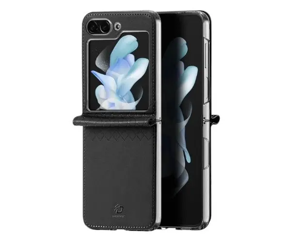 Husa pentru Samsung Galaxy Z Flip5 F731, DUX DUCIS, Bril, Neagra