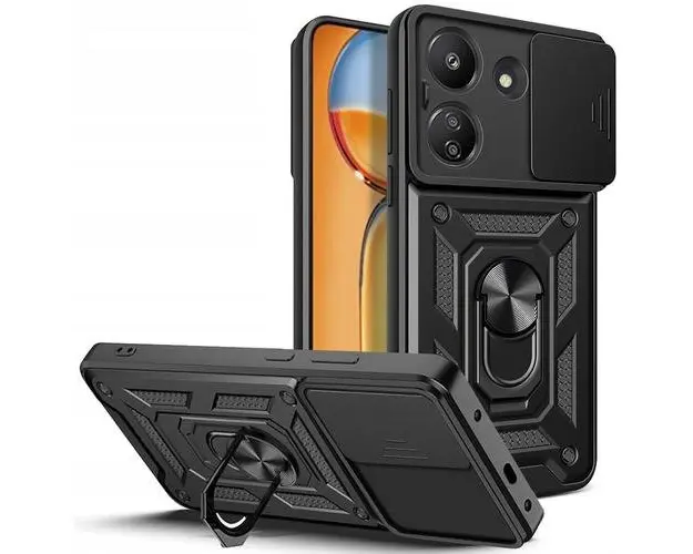 Husa pentru Xiaomi Poco C65 / Redmi 13C, Tech-Protect, CamShield Pro, Neagra