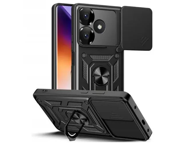 Husa pentru Xiaomi Redmi 13, Tech-Protect, CamShield Pro, Neagra