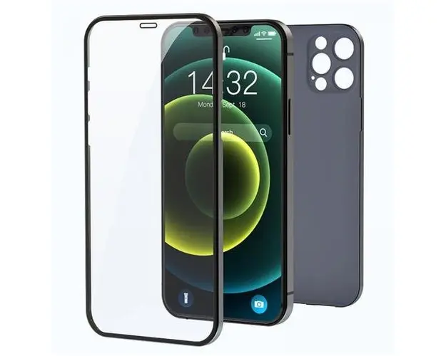 Husa Protectie 360 Devia 2 in 1 Ultra Thin pentru Apple iPhone 13 Pro (Roz)