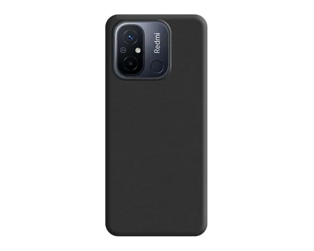 Husa Protectie Spate Lemontti Silicon Silky pentru Xiaomi Redmi 12C (Negru)