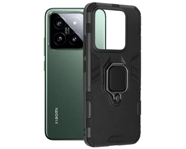 Husa Protectie Spate Lemontti LEMHSSX14UN Silicon Shield pentru Xiaomi 14 Ultra (Negru)