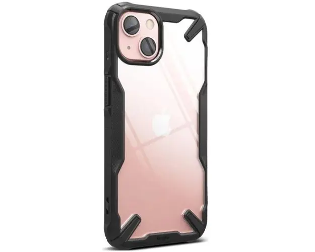 Protectie spate Ringke Fusion X pentru Apple iPhone 13 mini (Transparent/Negru)