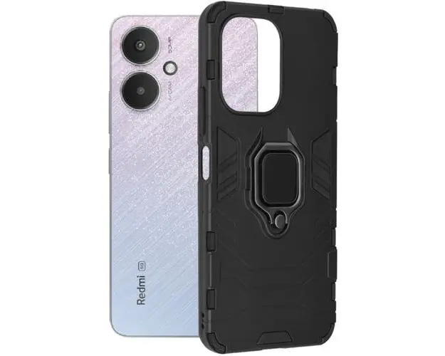 Husa Silicon Lemontti Shield Xiaomi Redmi 13C 4G / 13C 5G / Poco M6 / C65, Negru