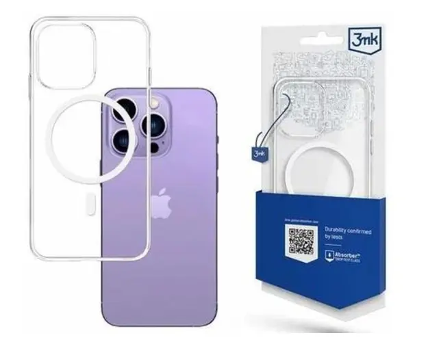 Husa Protectie Spate 3MK MagCase pentru Apple iPhone 14 Pro Max (Transparent)