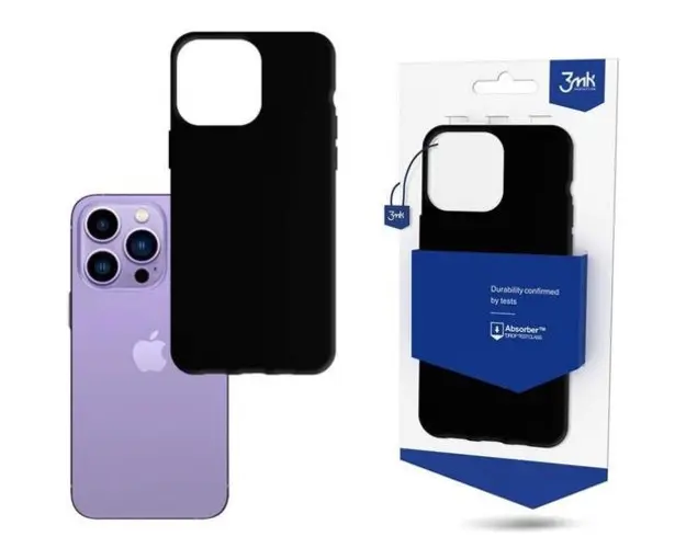 Protectie Spate 3MK Matt pentru Apple IPhone 14 Pro (Negru)