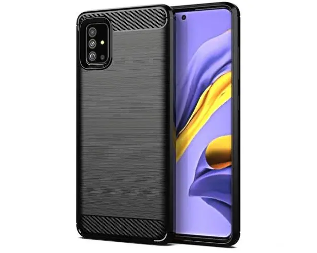 Husa pentru Samsung Galaxy A51 A515, Forcell, Carbon, Neagra