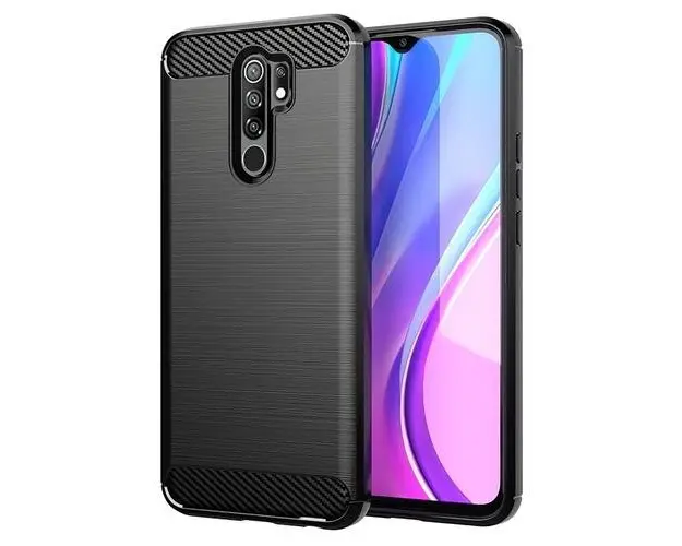 Husa pentru Xiaomi Redmi 9, OEM, Carbon, Neagra