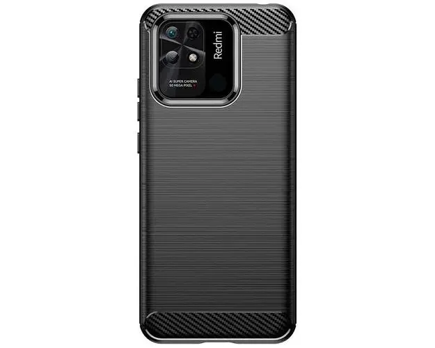 Husa pentru Xiaomi Redmi 10C, OEM, Carbon, Neagra