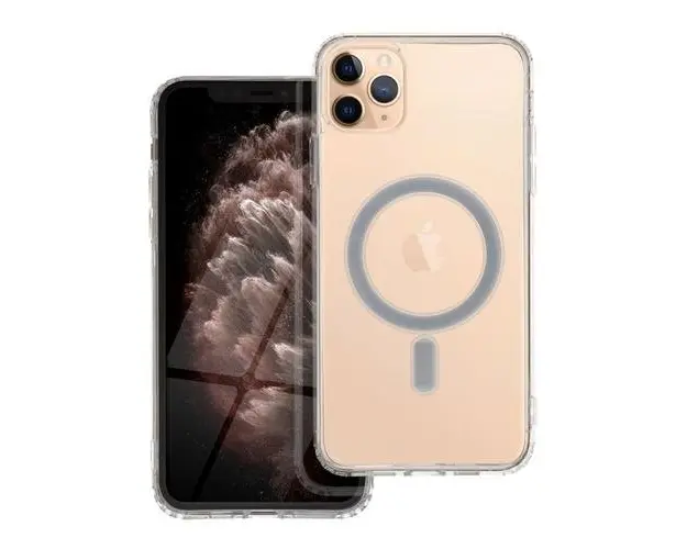 Husa MagSafe pentru Apple iPhone 11 Pro, OEM, Clear Mag, Transparenta