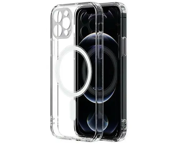 Husa MagSafe pentru Apple iPhone 13 Pro Max, OEM, Magnetic Antisoc, Transparenta