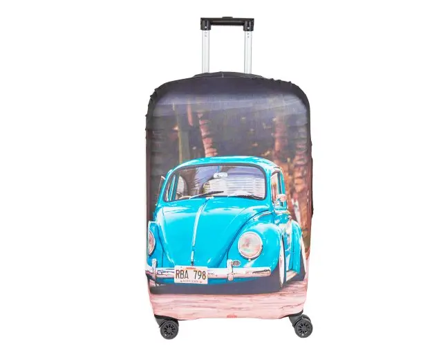 Husa troler, Mondo Way, model Blue Car, elastica, cu inchidere fermoar, Lycra, marimea L