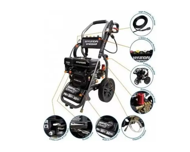 Aparat de spalat cu presiune Hyundai HYW2500P, 7 CP, Benzina (Negru)