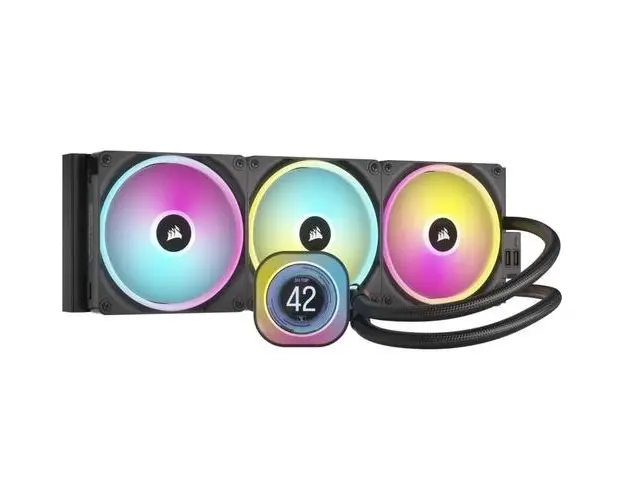 Cooler CPU Corsair iCUE LINK H170i LCD, 420 mm, 2000 rpm, iluminare RGB (Negru)