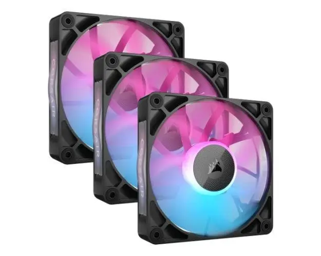 Kit 3 ventilatoare Corsair iCUE LINK RX120 RGB, iluminare RGB, 120mm, 2100 rpm PWM, (Negru)