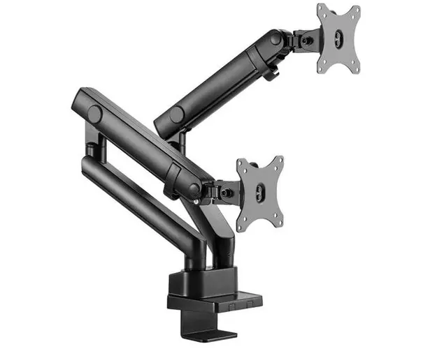 Suport 2 monitoare IcyBox IB-MS314-T, 32inch, Pivot, 16Kg (Negru)