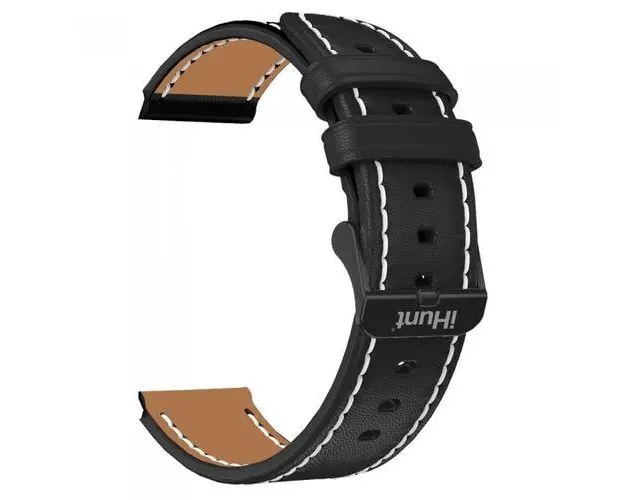 Curea din Piele iHunt pentru Watch 13 Titan (Neagru/Maro)