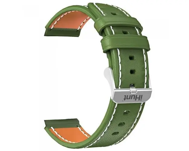 Curea din Piele iHunt pentru Watch 13 Titan (Verde/Maro)