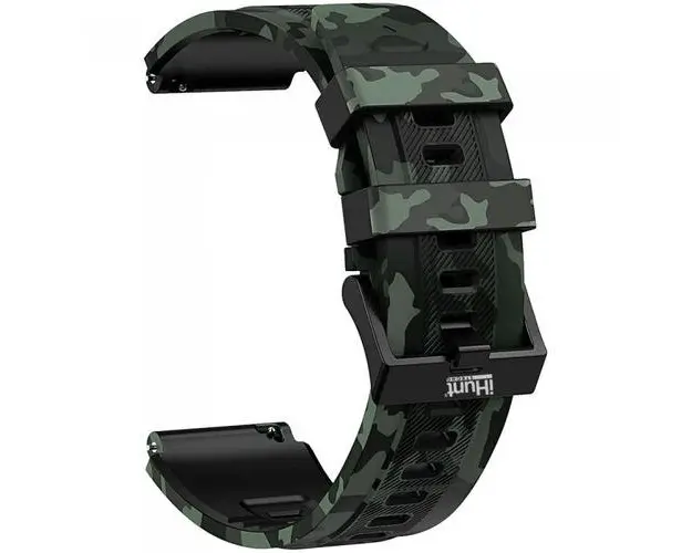 Curea silicon iHunt 24mm, pentru Watch 12 Titan (Camuflaj)