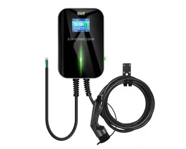Statie Incarcare Masini Electrice iHunt EV Power 22KW, Ecran LCD 3.5inch, IP66 (Negru)