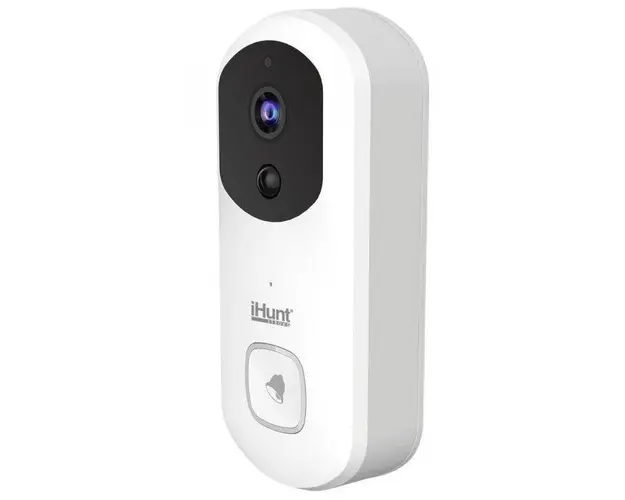 Sonerie inteligenta cu camera video iHunt Smart Doorbell, WIFI (Alb)