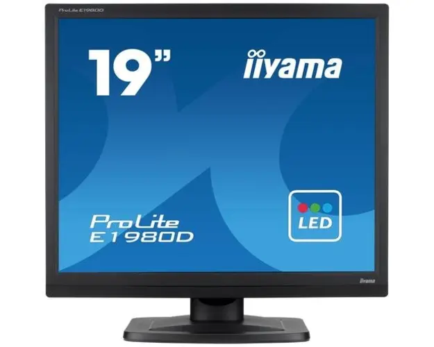 Monitor TN LED Iiyama 19inch E1980D-B1, 1280x1024, VGA, DVI (Negru)