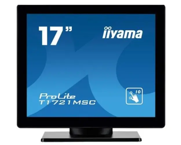 Monitor TN LED iiyama 17inch T1721MSC-B2, 1280 x 1024, VGA, HDMI, Boxe, Touchscreen (Negru)