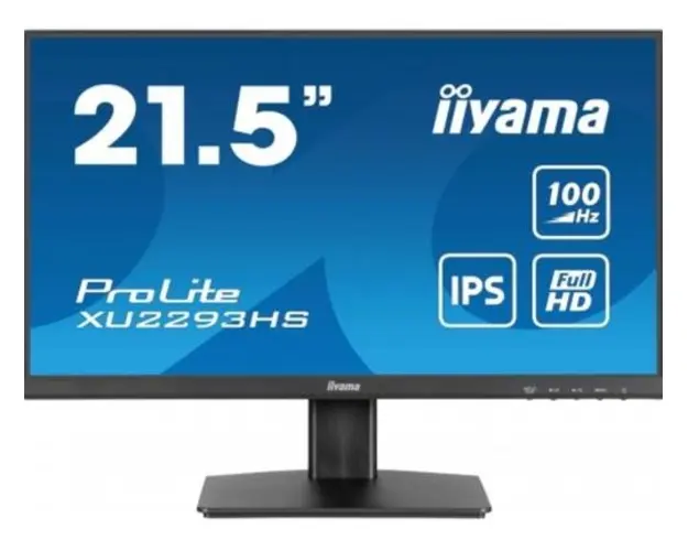 Monitor IPS LED Iiyama 21.5inch XU2293HS-B6, Full HD (1920 x 1080), HDMI, DisplayPort, Boxe, 100 Hz, 1 ms (Negru)